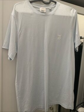Burberry Light Blue Crewneck Logo T-Shirt